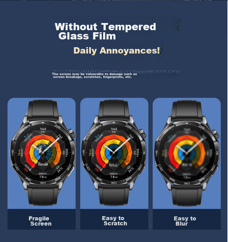 Защитная пленка Smorss для Huawei Watch GT6/GT5 46 мм, 2 шт.