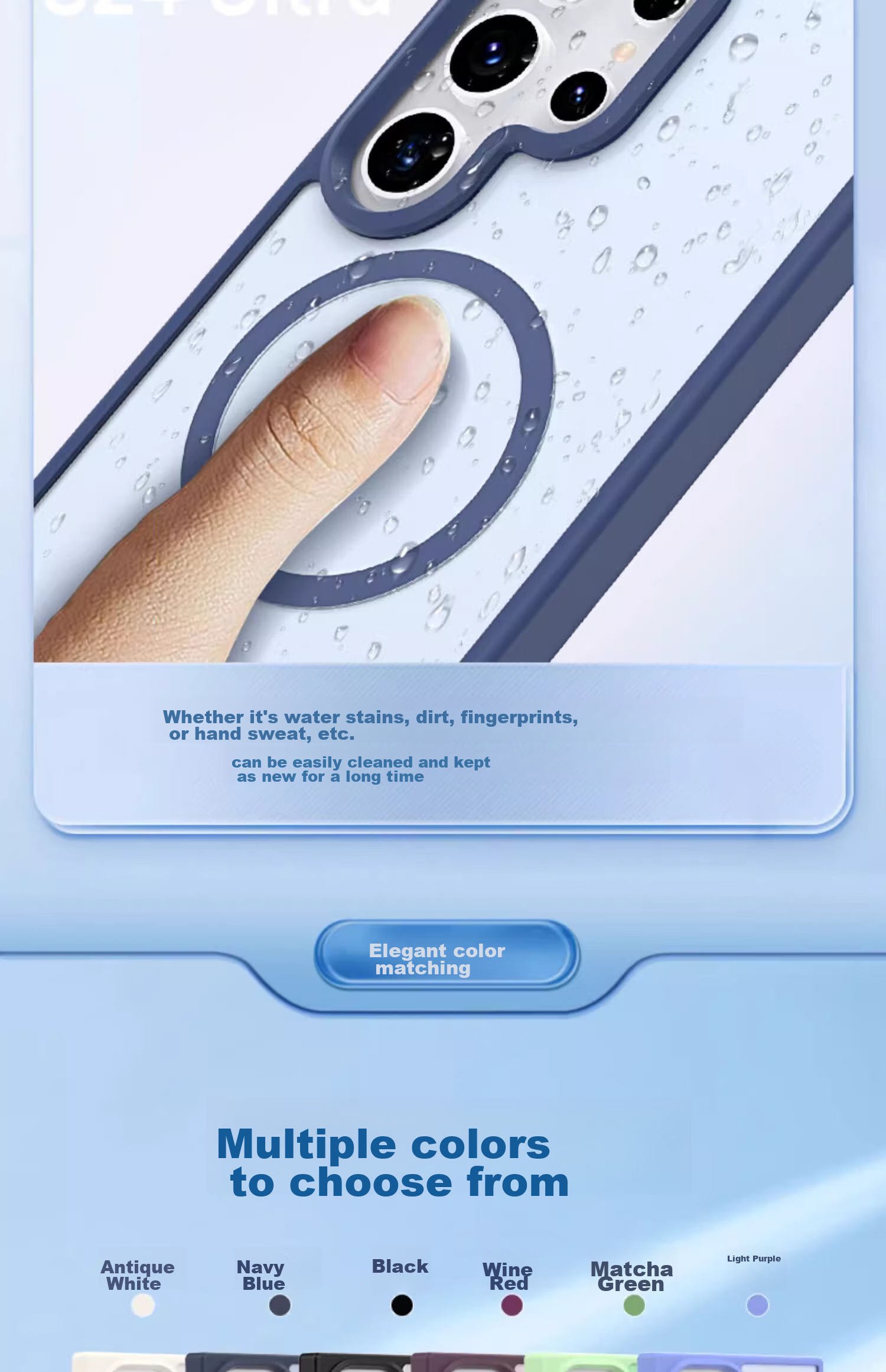 Чехол-накладка ZHIWEISHI для Samsung S24+, MagSafe, черный, матовый