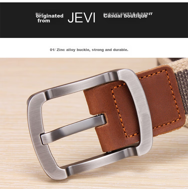 Мужской ремень JEVI, повседневный, с пряжкой-булавкой, в корейском стиле, для молодежи, для тренировок на открытом воздухе, ширина 3.8 см, длина 120 см