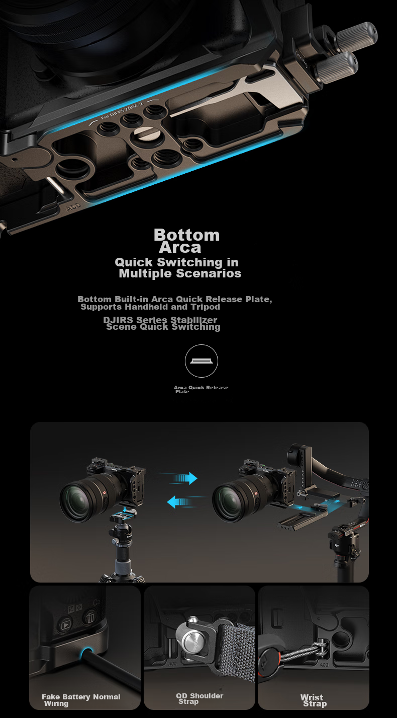 SmallRig 4338 - это база для камеры Sony A6700, которая обеспечивает расширение функционала для фото- и видеосъемки. Она совместима с камерами Sony Alpha 6700, 6600, 6500 и 6400, предлагая надежное крепление и удобство использования. Аксессуар изготовлен из прочного алюминиевого сплава, что гарантирует долговечность и надежность.