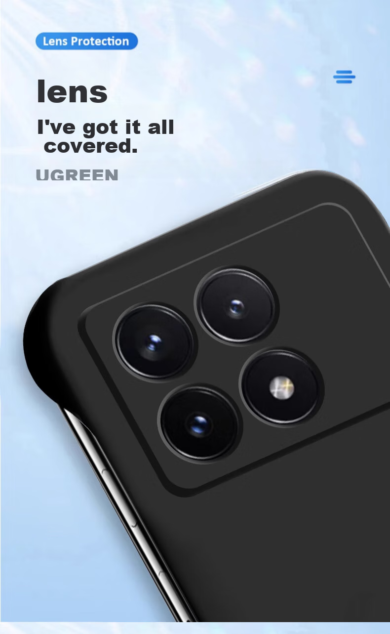 POZZO Чехол для Redmi K70/K70 Pro, безрамочный матовый ультратонкий ударопрочный чехол с защитой от перегрева для мужчин и женщин, популярный цвет "Ночное небо" черный
