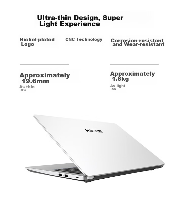 Ноутбук HASEE Elegant X6, 16 дюймов, Intel Core i5-12450H, 16 ГБ ОЗУ, 512 ГБ SSD, Wi-Fi 6, серебристый