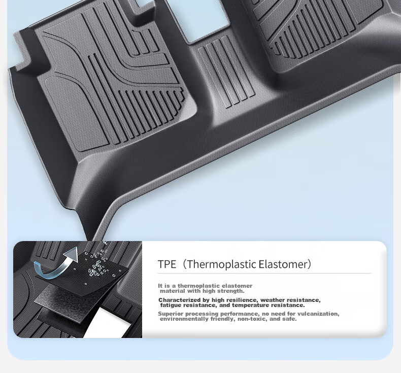 Автомобильные коврики CHELIYOU TPE для Volkswagen Magotan B8 (2017-2025), комплект из 5 предметов, черный/бежевый