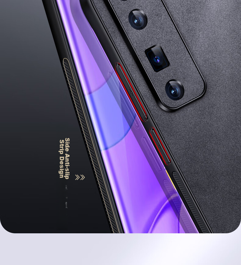 Чехол для телефона Shangsu для Huawei Nova 7 Pro, противоударный, с защитой объектива, из натуральной кожи ягненка, черный