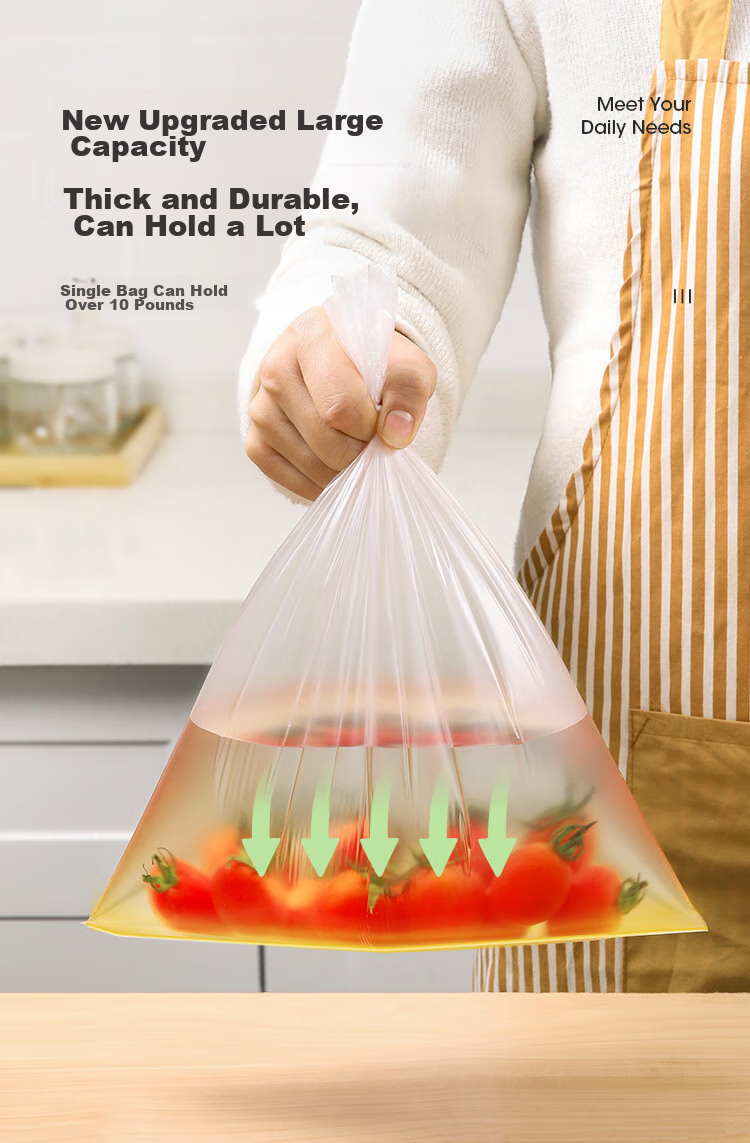 Пакеты для хранения продуктов MARYYA, пищевые, одноразовые, перфорированные, средний размер 20*30 см, для холодильника, 260 штук