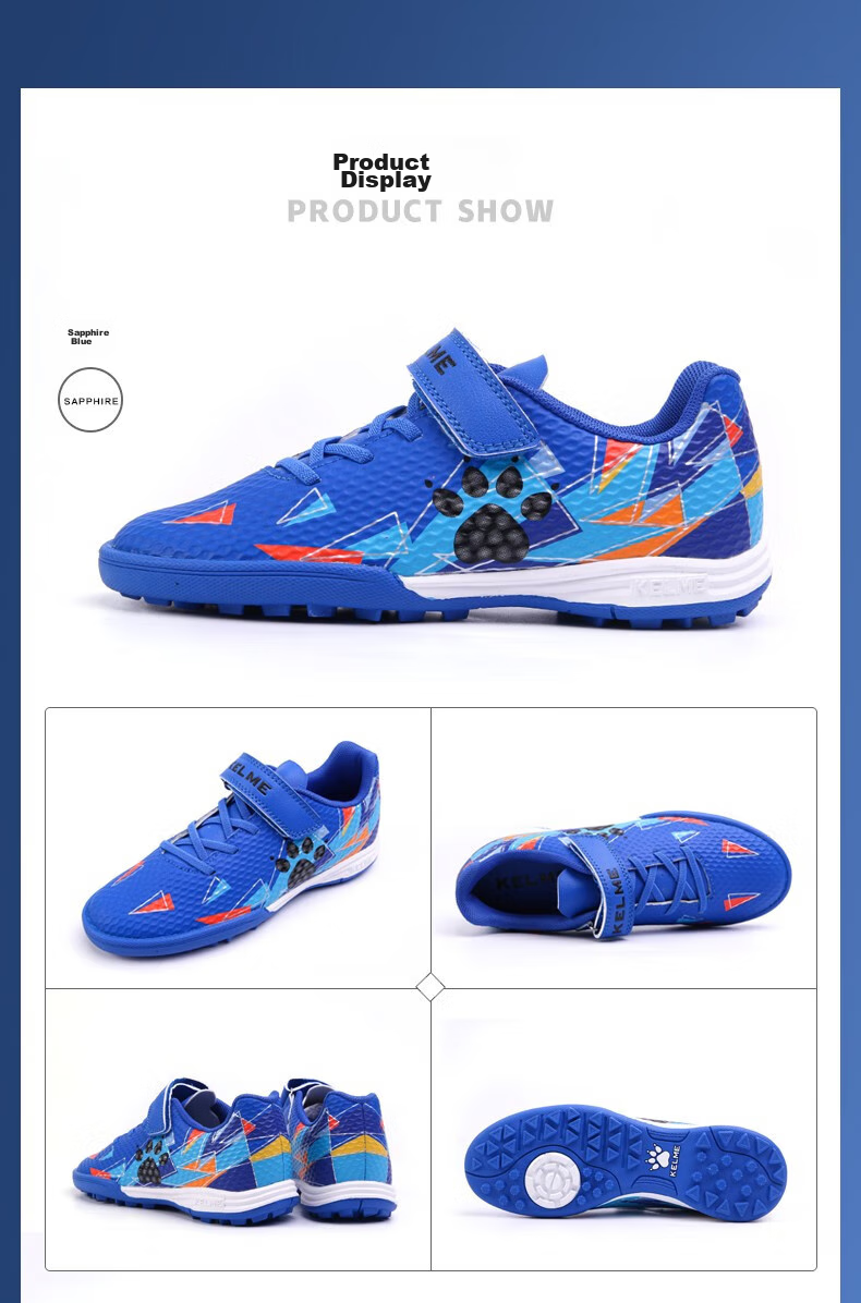 Футбольные бутсы KELME для юношей, модель ZX90113052, для искусственного газона, дышащие, нескользящие, износостойкие, флуоресцентно-желтые, размер 37