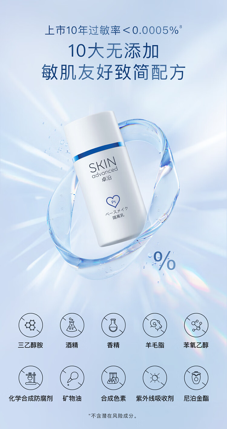 卓沿（SKIN ADVANCED）屈臣氏SA.卓沿舒润隔离乳30ml 修颜柔肤妆前隔离乳