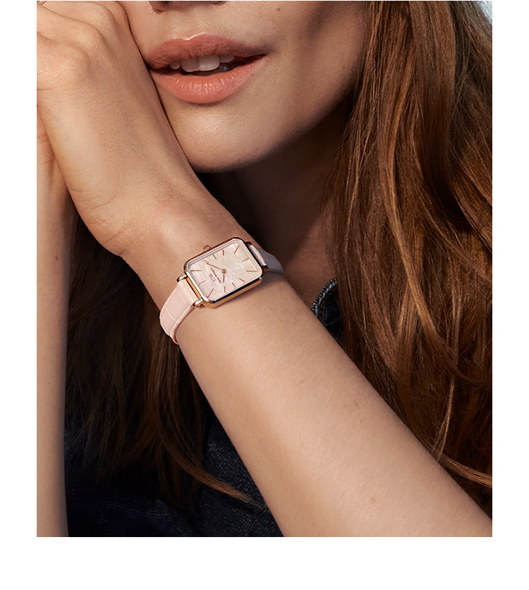 Женские часы Daniel Wellington DW508, кварцевые, с перламутровым циферблатом, розовое золото, кожаный ремешок