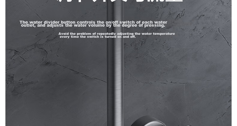Душевой гарнитур JOMOO, цвет "оружейный металл", автоматическое удаление накипи, высококачественная медная система подачи воды, душевая лейка 36602-536/HBS
