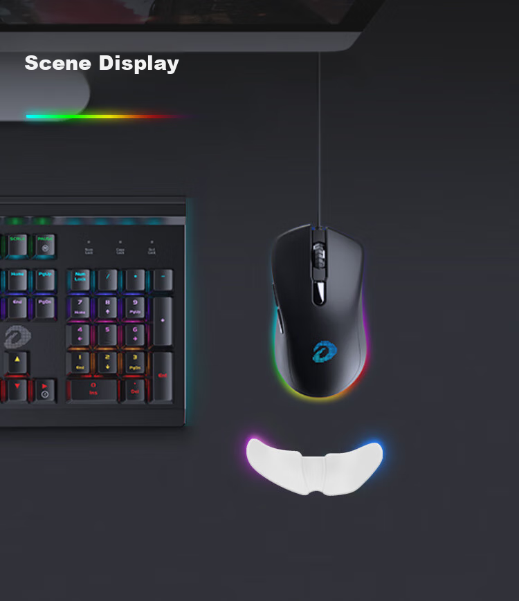 Игровая подставка под запястье DAREU PE-X1 с RGB-подсветкой, 99*39.5*16.5 мм, белая