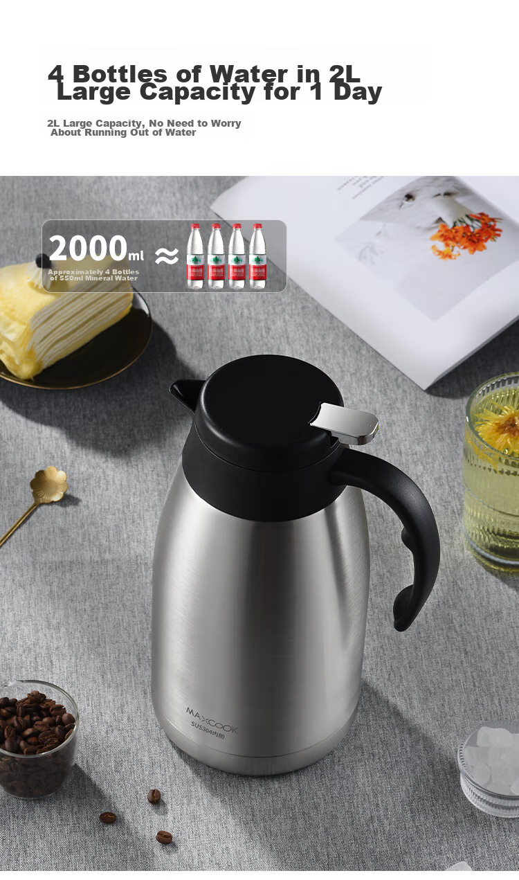 Термос MAXCOOK MCH1060, 2 л, серебристый