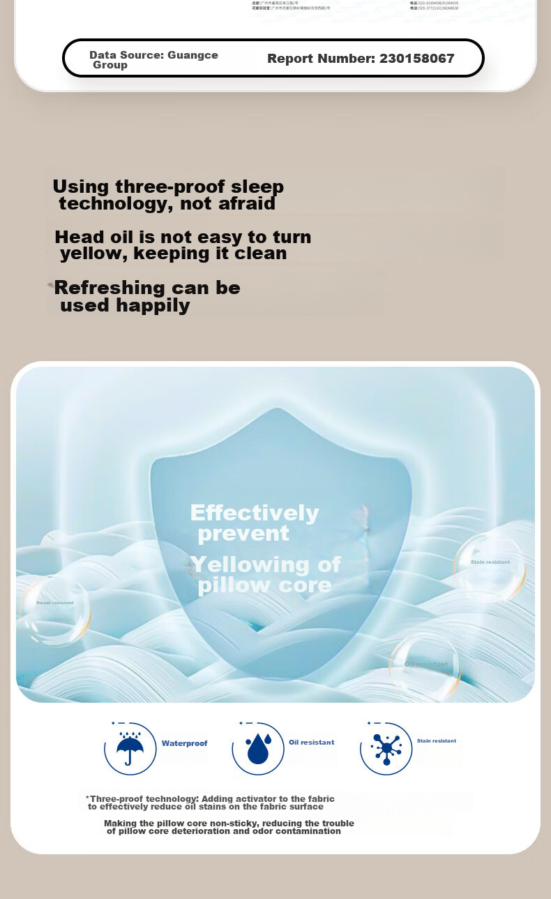 Подушка SleepHero Anti-Oily White Pillow, 40 шт., хлопок класса А, антиклещевая, антибактериальная, для глубокого сна
