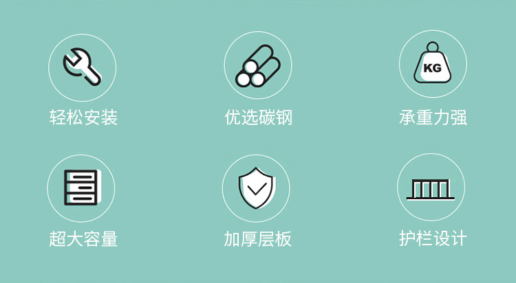 易漫 厨房置物架落地护栏可移动微波炉架收纳架储物架书本架货架三层100X40X90黑色