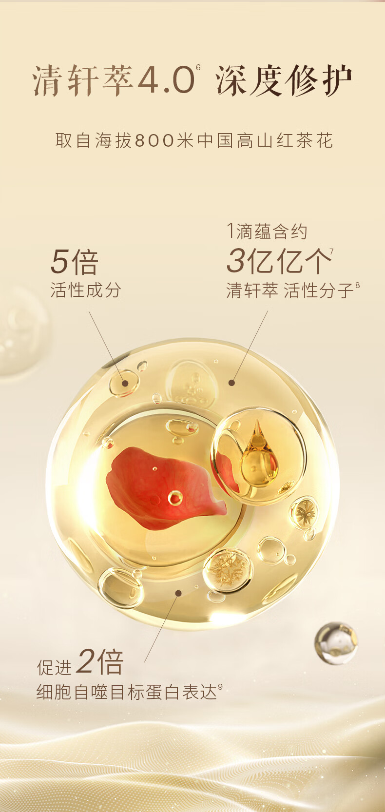 林清轩山茶花修护精华油4.0升级10ml 内修外抗以油养肤淡纹小皇瓶护肤油