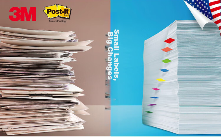 Клейкая лента 3M Post-it, прозрачные стикеры-закладки, офисные и школьные принадлежности, 680-2pk