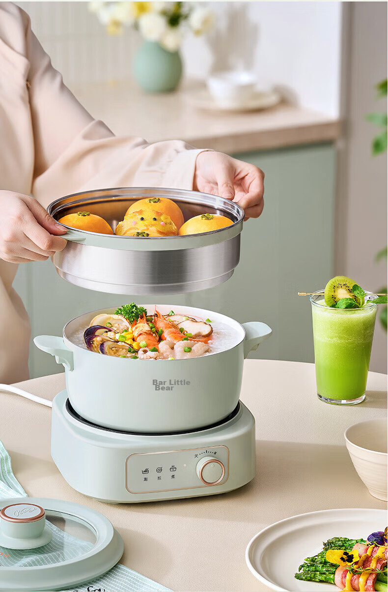 Электрическая мультиварка Bear DHG-D25G2, 2.5 л, 1000 Вт, зеленая