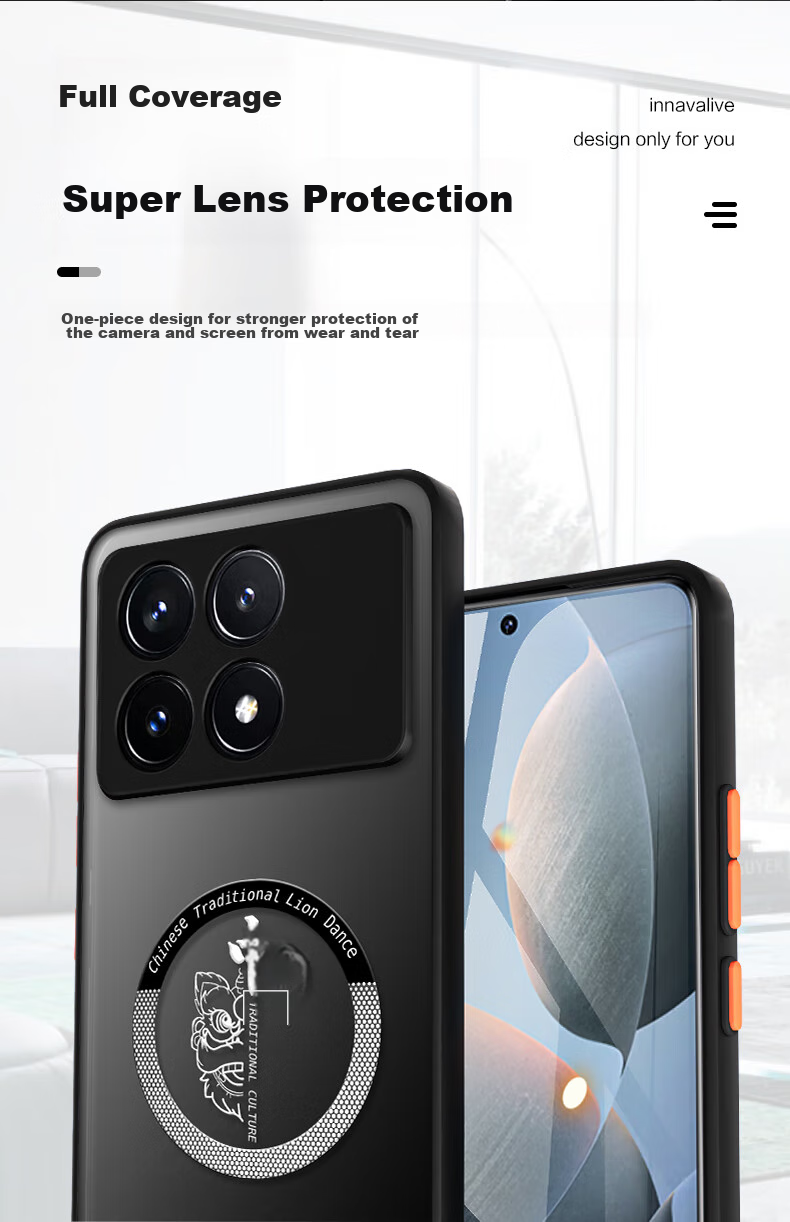 Чехол HotFire для Xiaomi Redmi K70 / K70 Pro, противоударный силиконовый, защита камеры, полный охват, полупрозрачный матовый