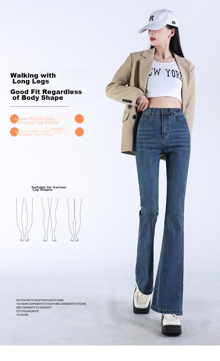 Джинсы Jeanswest женские, клеш, сине-серые, размер L
