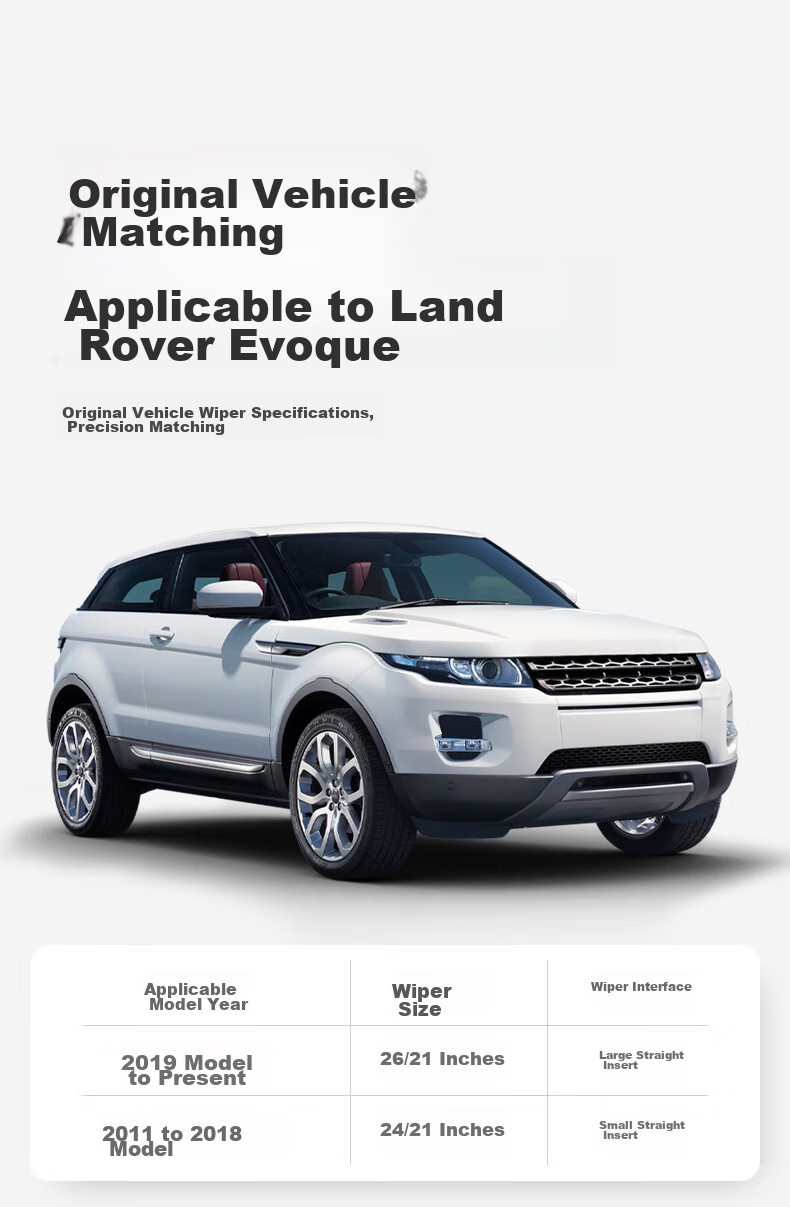 Комплект дворников Goodyear для Land Rover Range Rover Evoque 2011-2018, 24/21 дюйма, бескаркасные, резиновые