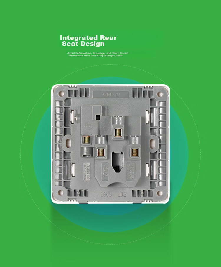 Розетка с выключателем Schneider Electric, серия Ruiyi, 16А, 3 гнезда, белая