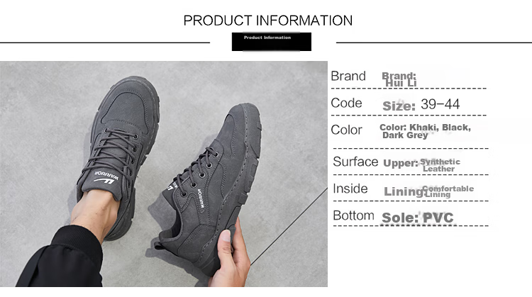 Кроссовки Warrior Casual Shoes WXP(WZ)-0304 для мужчин, темно-серые, размер 44