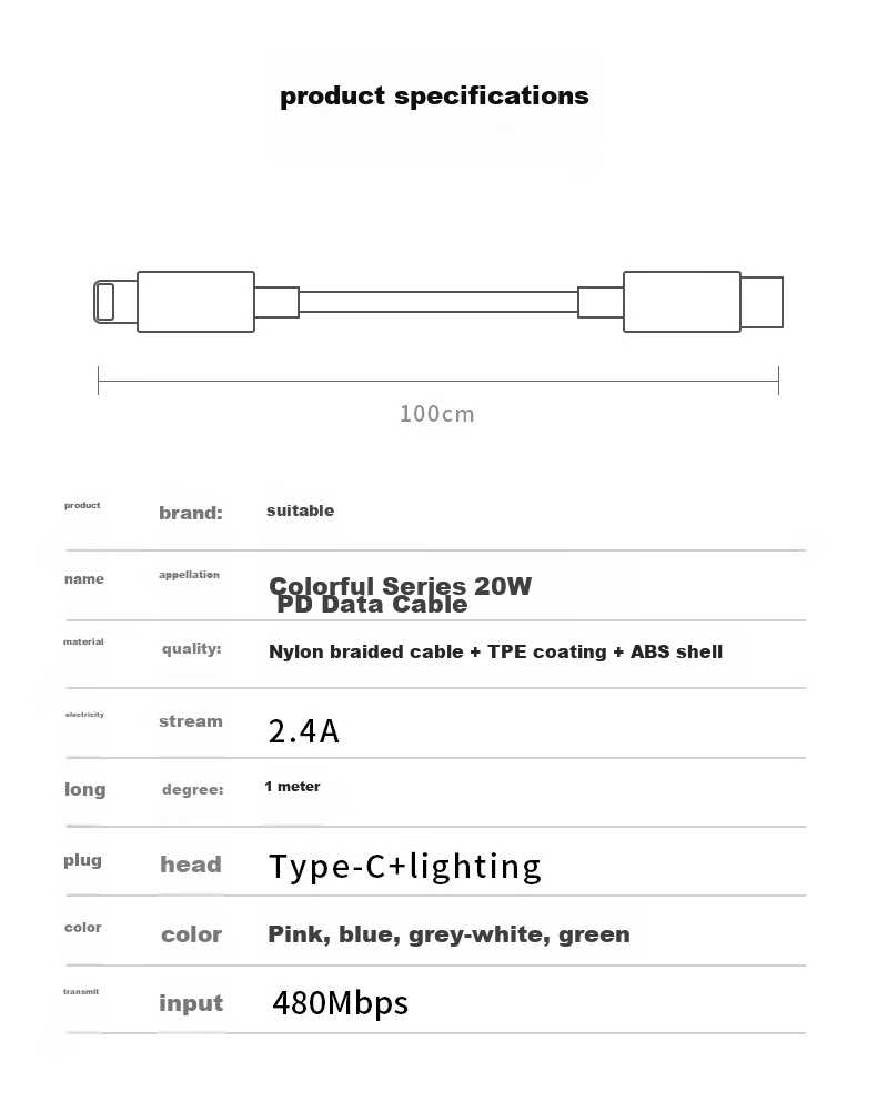 Кабель USB Type-C - Lightning
