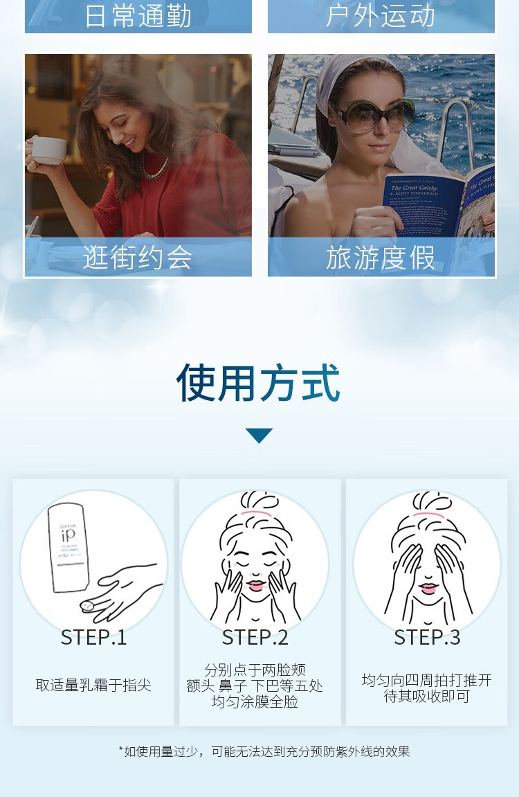 苏菲娜（Sofina）IP清透美容防晒乳mini 12ml SPF50+ PA++++生日礼物618送女友