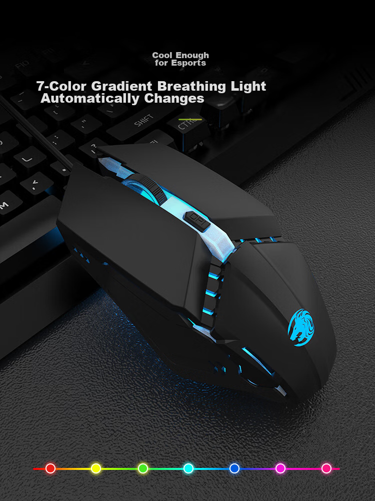 Механическая клавиатура EWEADN GX300 с подсветкой и игровой мышью, проводной набор для геймеров и офиса