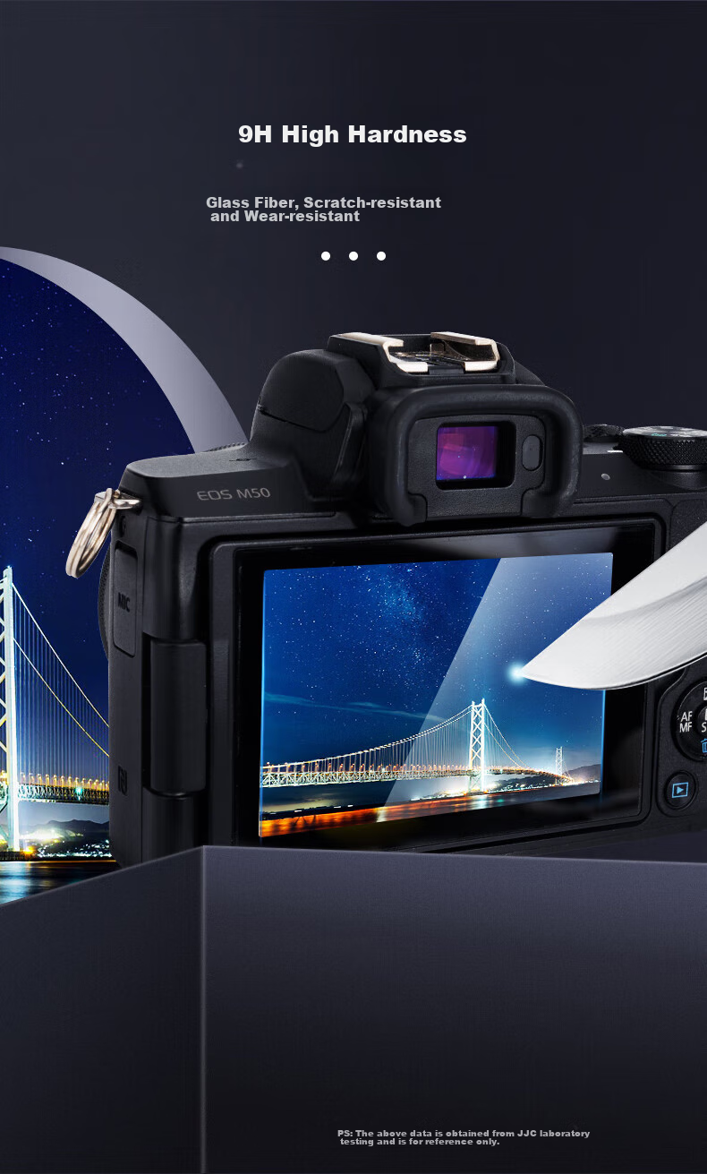 Защитное стекло JJC для камеры Canon M6 Mark II, M50, M50II, M100, G1X3, G5X2, G7X2