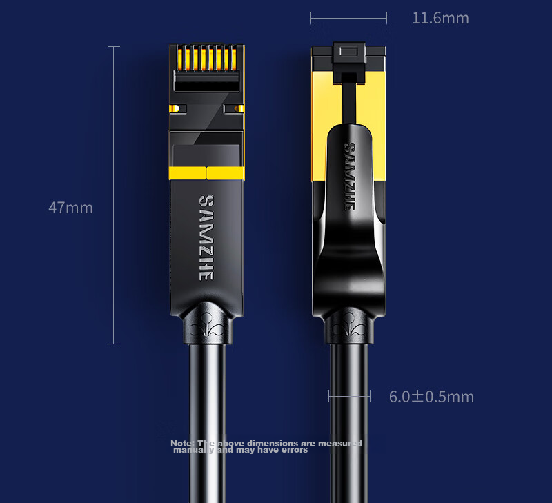 Сетевой кабель SAMZHE Cat7 Ethernet, чистая медь, 1 метр, 10 Gigabit экранированный сетевой кабель CAT7, игровой витая пара, домашний сетевой кабель для широкополосного доступа, патч-корд 2.5G