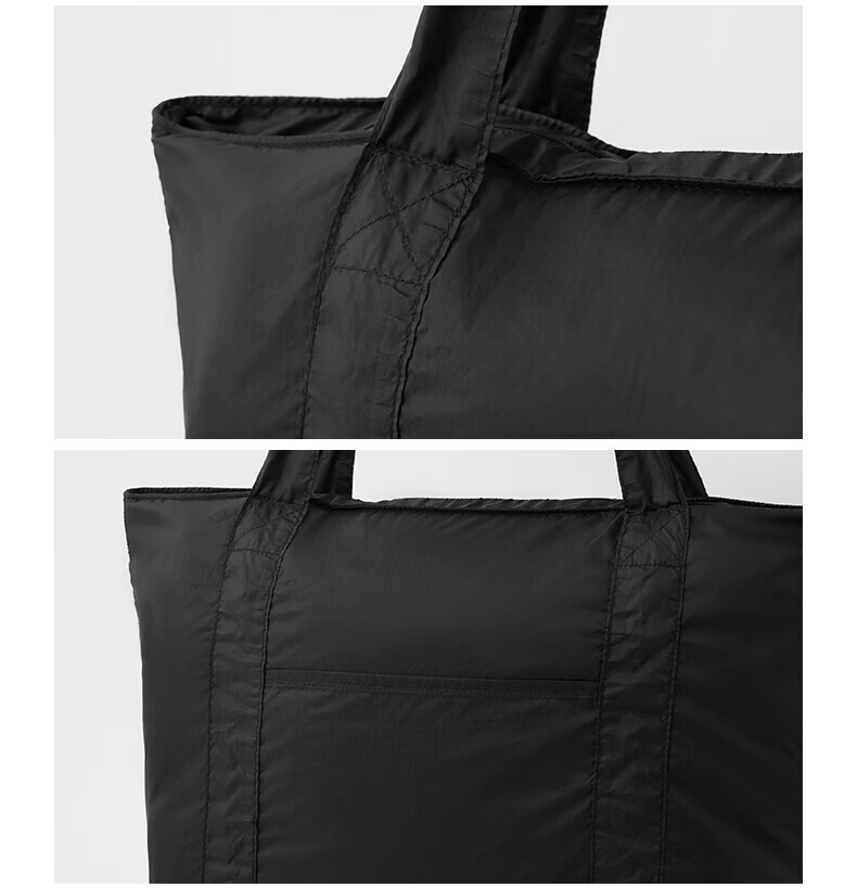 Сумка MUJI Recycled Nylon Foldable Luggage, прямоугольная, OHS6CC4S, черная