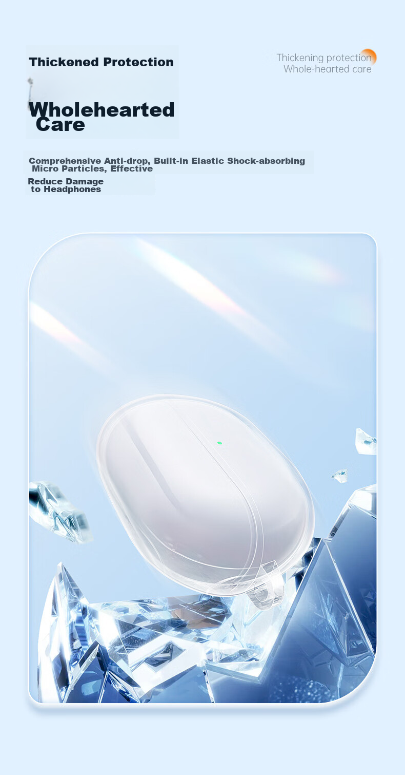 Защитный чехол PISEN для Huawei Freebuds SE 3 / SE 2, прозрачный, противоударный, TPU