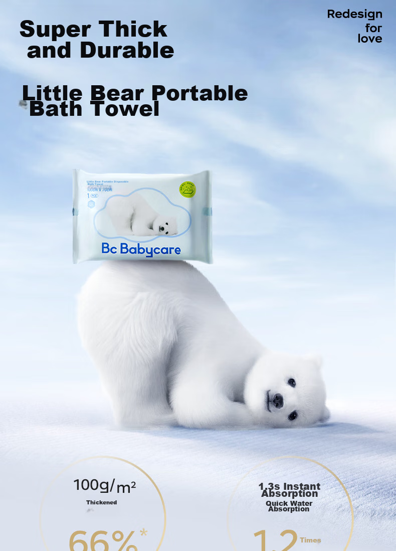 Одноразовые полотенца для купания Babycare, мягкие и впитывающие, для дома и путешествий, портативные, 70см×100см, 2 упаковки