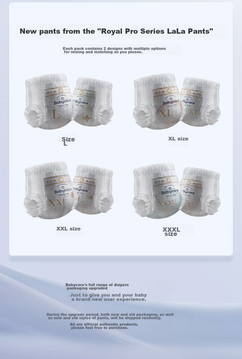 Подгузники Babycare Royal Pro Ultra-Thin Breathable Pull-Up Diapers, Mini Pack XL16 (12-17kg), детские подгузники с высокой впитываемостью