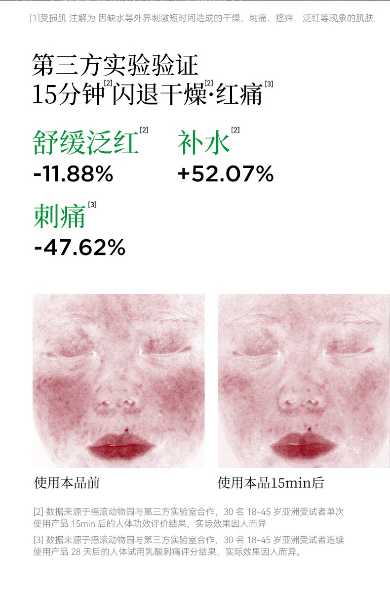 摇滚动物园保湿贴片面膜补水嫩肤保湿润泽积雪草精华适用亲肤男女可用 牛油果绿洲面膜 20片