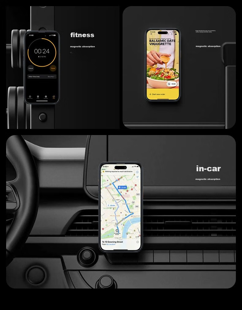 Чехол TORRAS Pivot Case для Apple iPhone 15 Pro Max, противоударный, с подставкой, магнитный, матовый черный