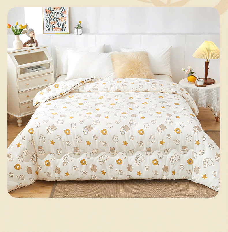 Mengshina 100% Xinjiang Cotton Quilt, Pure Cotton Comforter, Cotton Duvet Insert, Single Person Autumn Winter Quilt, 5 Jin (2.5 Kg), 150x200cm, Bingguixiong