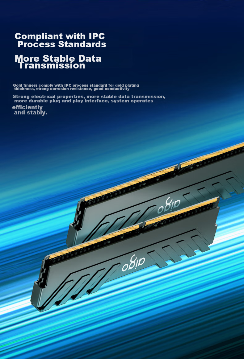 Оперативная память Aigo DDR4, 8 ГБ, 3200 МГц, CL16, одноканальная, с радиатором, для настольных ПК, черный