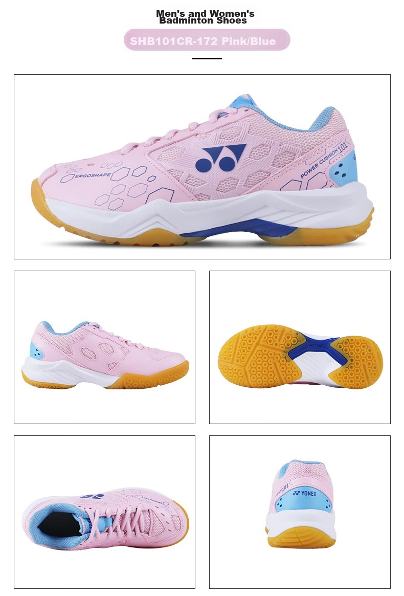 Кроссовки для бадминтона YONEX SHB101CR, мужские и женские, дышащие, амортизирующие, светло-голубые, размер 39