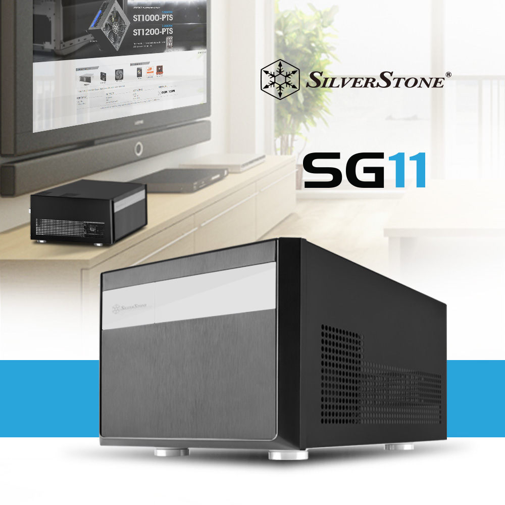 Корпус Silverstone SG11 M-ATX для ПК, черный, без блока питания