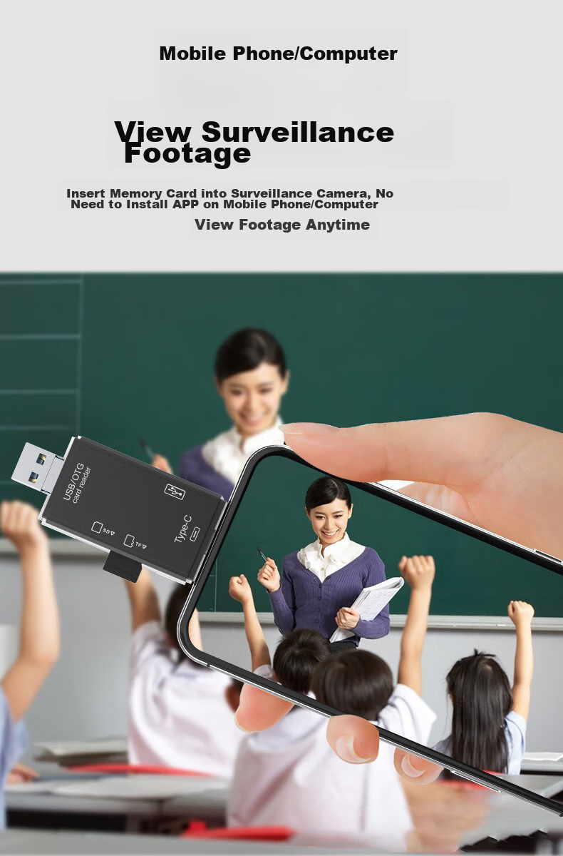LinkStone USB/Type-C Card Reader, SD/TF/Udisk Multi-Function Four-In Card Reader, Computer and Phone OTG Card Reader, Supports Camera Drone Dash Cam Memory Cards