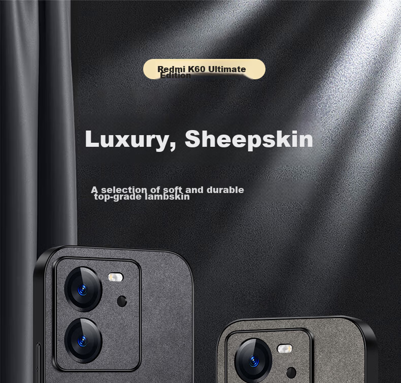 Чехол для Xiaomi Redmi K60 Ultra Shangsu, защита камеры, кожаный, черный