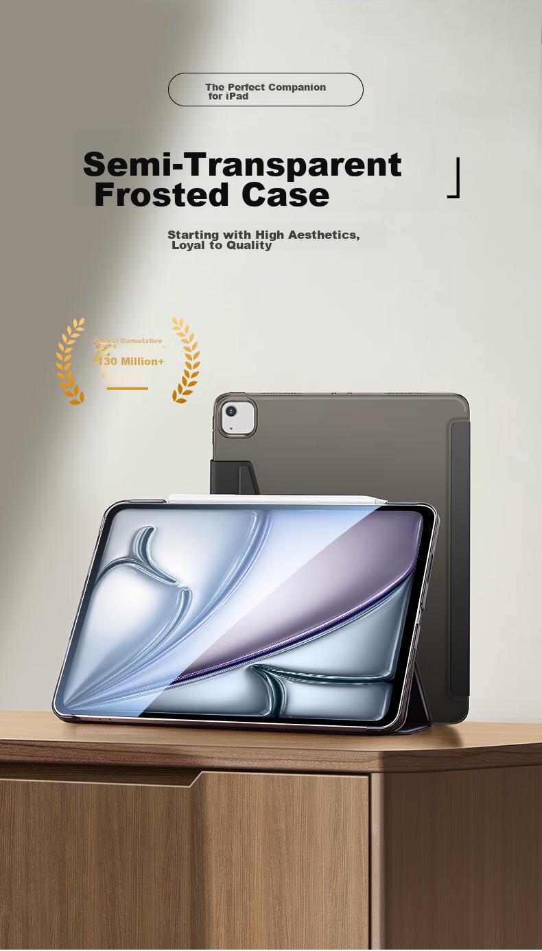 Чехол ESR для iPad Air 13 (2024/2025) / iPad Pro 12.9 (2021/2022), тонкий, противоударный, черный