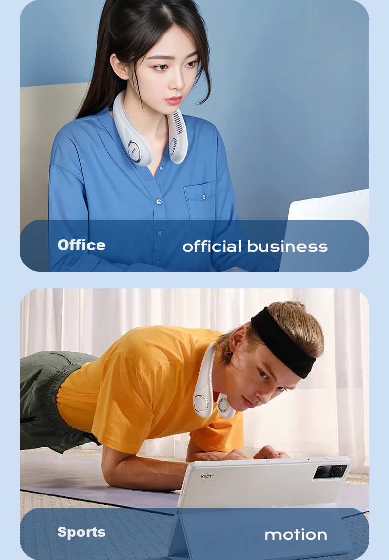 Портативный мини-вентилятор Remax F23, безлопастной, носимый на шею, с охлаждением 16°, USB, для путешествий, офиса, студентов