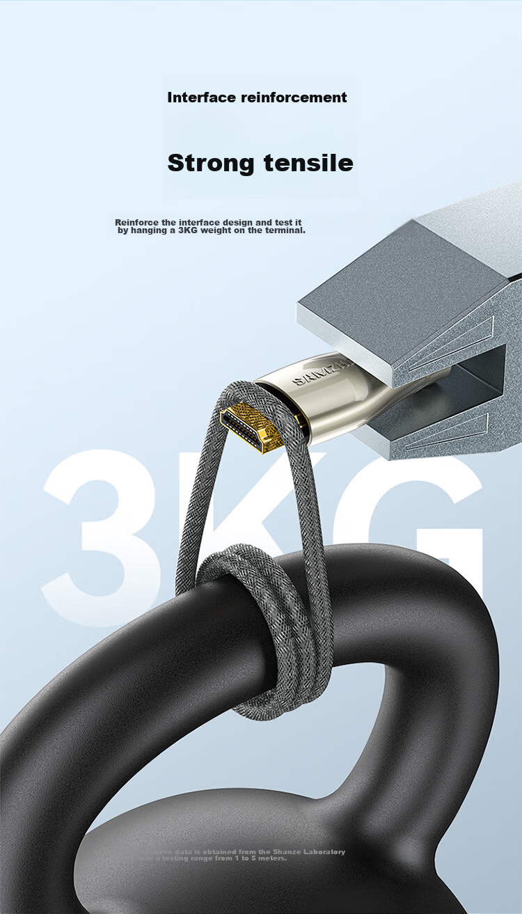 Кабель SAMZHE HDMI 2.1, 8K 60Hz, 4K 240Hz, цифровой кабель высокой четкости, совместимый с HDMI 2.0, кабель для подключения от ноутбука/приставки к телевизору/проектору, 1 метр, 10BU8
