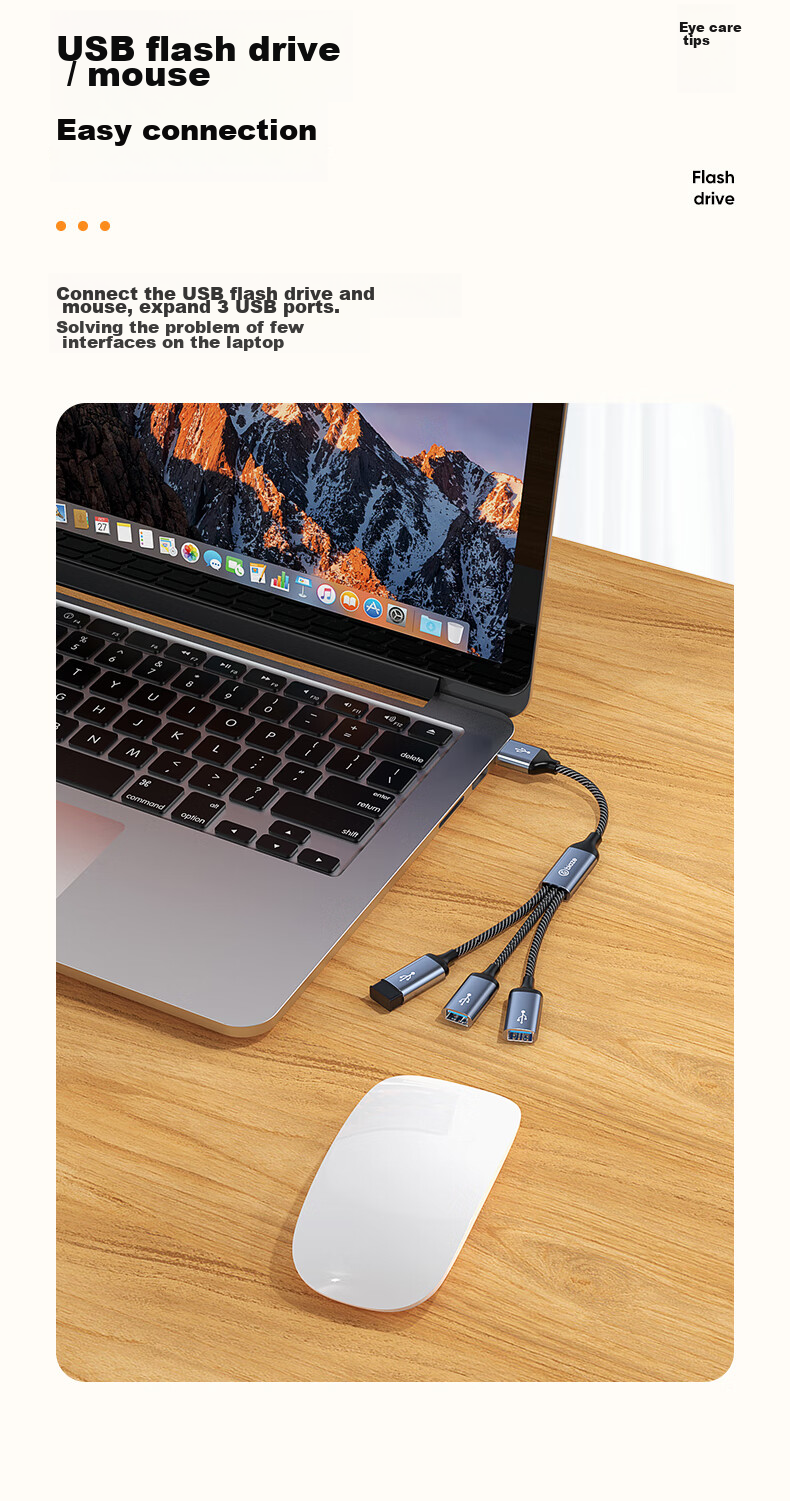USB-хаб BIAZE HUB60, 1-вход/3-выхода, алюминиевый сплав, серый, для Huawei MateBook14 и других ноутбуков