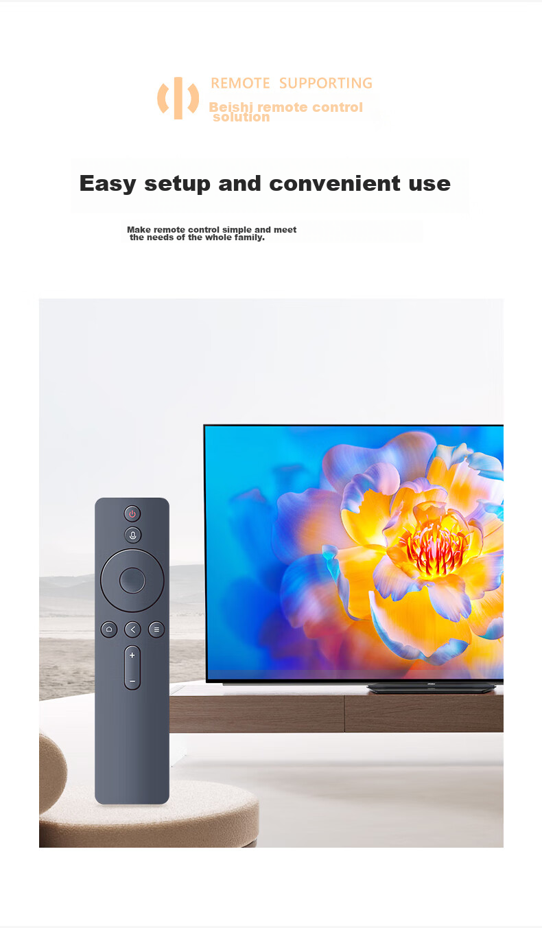 Пульт для телевизора Xiaomi Beishi, Bluetooth, черный, совместим с Xiaomi TV Box