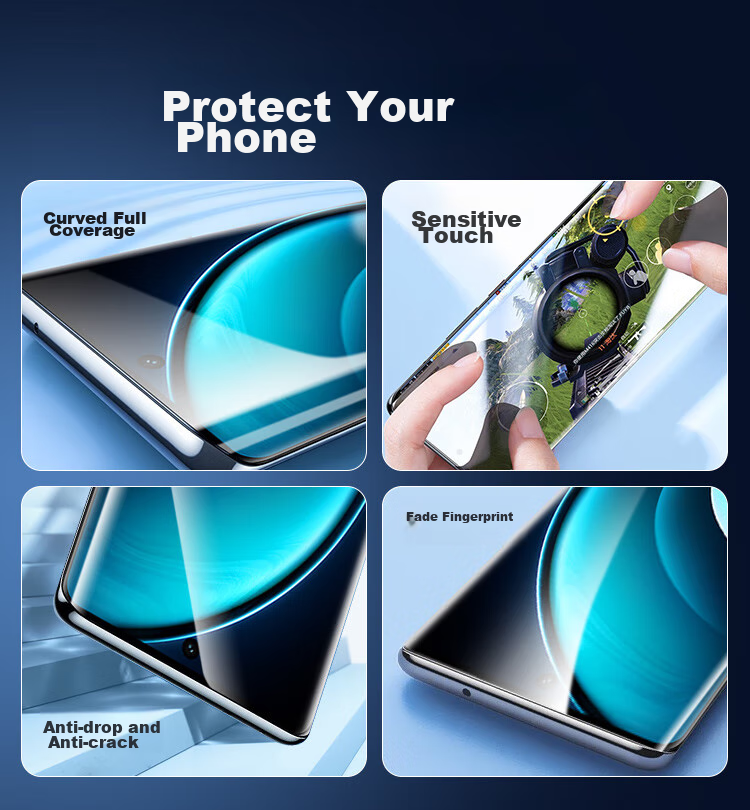 Защитное стекло KOOLIFE для Vivo X100/Pro/sPro/X100Ultra, полноэкранное, ультратонкое, HD, защита от падений и отпечатков пальцев