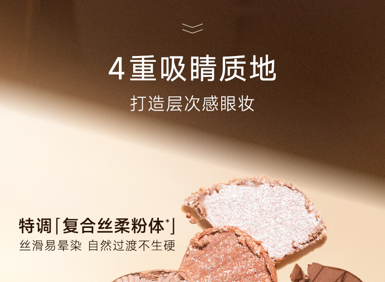 卡姿兰（Carslan）灵动大眼四色眼影盘 粉质细腻持妆不飞粉纯欲茶色 03氛围茶棕5g