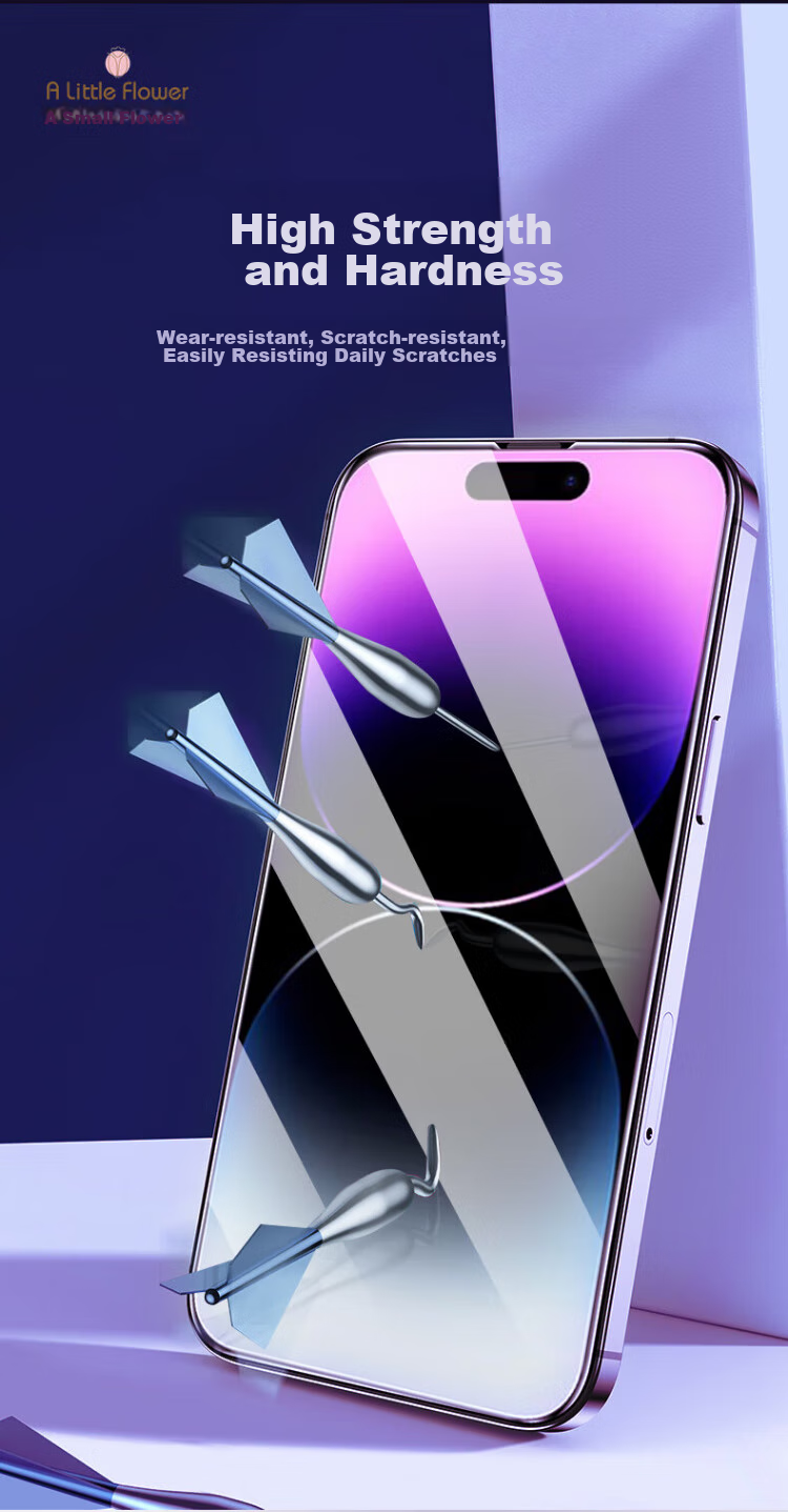 Защитное стекло ALittleFlower для iPhone 15, противоударное, антибликовое, полноэкранное, 2 шт.